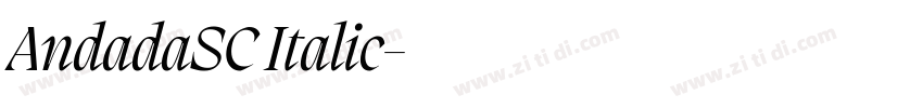 AndadaSC Italic字体转换
